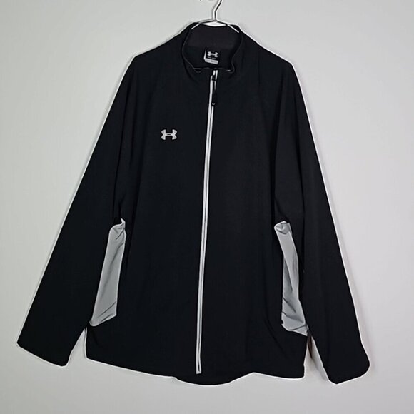UNDER Armour XL black and gray zip up jacket - Picture 1 of 6